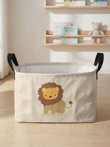 Giỏ đựng đồ giặt gấp gọn dung tích lớn, họa tiết động vật, tay cầm bằng gỗ, đa năng dùng cho phòng tắm, phòng trẻ em, đựng quần áo bẩn, đồ chơi và các vật dụng khác. - Nhiều màu - Xem 14