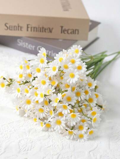 1/5/10支装多色仿真小雏菊，适用于家居装饰、花束制作、婚礼/订婚中心装饰、新娘捧花、客厅/卧室装饰、摄影道具、花园装饰、蛋糕装饰