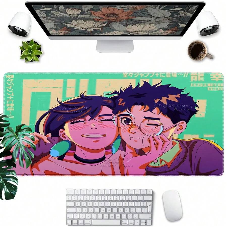 1个动漫《猪头少年不会梦》鼠标垫 - 橡胶底涤纶桌面垫/键盘垫，适用于游戏、办公、笔记本电脑和移动设备。完美的生日或圣诞礼物，最佳桌面装饰鼠标垫。办公桌办公用品办公装饰 - A - 查看 1