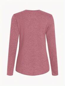 Women's Casual Long Sleeve Round Neck Sweatshirt - Cute Cat Graphic & "It's Fine" Humorous Print, Loose Fit Pullover, Machine Washable Fall Winter Top, Cat Sweater, Everyday Apparel, Comfortable Clothing - 粉紅色 - 查看 2