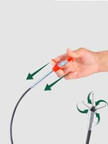 60cm Spring Pipe Dredging Tools, Drain Snake,Sewer Dredge Pipeline Hook Clog Remover Cleaning Tools Household For Kitchen Sink - Silver - View 4