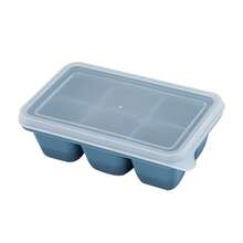 Silicone Ice Cube Trays: Reusable 6-Cavity Molds With Removable Lid, Leak-Proof Design And Easy-Release Soft Base For Effortless Ice Making. - 藍色 - 查看 5