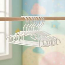 20 piezas de perchas para ropa de bebé, perchas de plástico para prendas de vestir de infantes, organizador de armario para bebés y niños - Multicolor - Ver 3