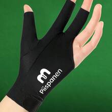 1 chiếc găng tay bi-a tay trái, găng tay snooker chuyên nghiệp cao cấp unisex, nhẹ, co giãn, thoáng khí, thiết kế hở 3 ngón, găng tay bi-a chống trượt. - Nhiều màu - Xem 3
