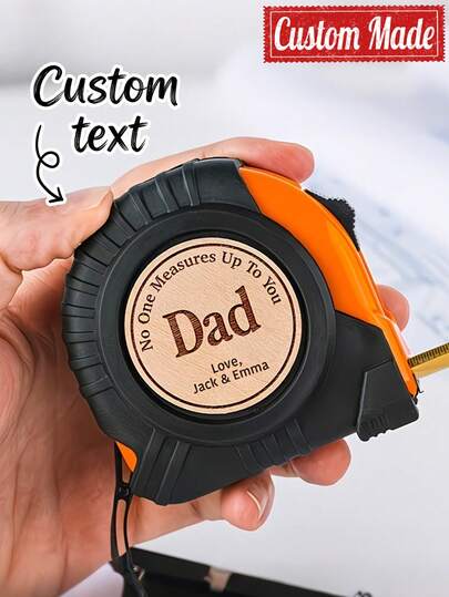Personalized Measuring Tape With Custom Photo - Gift For Dad - Plastic & Rubber Material, Father's Day/Birthday/Christmas Thoughtful Gift - Craftsman Woodworking Tool, Multi-Functional