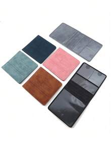 Premium PU Car Insurance Data Document Protector & Business Card Holder - Multicolor - View 8