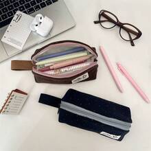 Large Capacity Polka Dot Cosmetic Bag, Minimalist Makeup Brush Organizer Pouch, Portable Travel Lipstick & Coin Purse - Multicolor - View 3