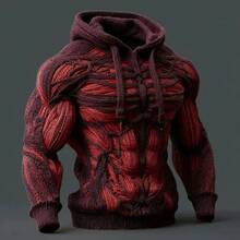 New Casual Versatile Simple Digital Print Long-Sleeve Men's Hooded Sweatshirt - VGHUYHQ2 - 查看 7