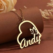 A Custom-Made Personalized Necklace With Butterfly And Heart Designs-The Perfect Valentine's Day Gift. - Multicolor - View 2