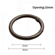 2 chiếc móc khóa carabiner lò xo kim loại hình tròn, khóa cài lò xo dùng cho leo núi, ví, móc chìa khóa, quai túi xách, phụ kiện ốp điện thoại, phụ kiện quần áo, đồ dùng cần thiết khi đi du lịch, phụ kiện trang trí túi xách, quà tặng giáo viên - màu đen - Xem 5