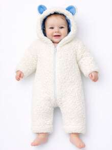 Vest Baby Layettes Baby Boy And Girl Teddy Bear Sherpa Fleece , Warm And Soft - 淺藍色 - 查看 5