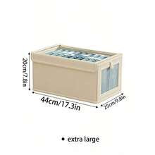 1 hộp đựng đồ bằng vải có thể gập lại, trong suốt, dùng để sắp xếp quần áo trong tủ quần áo, thích hợp đựng quần áo, quần dài - Giỏ đựng đồ hình chữ nhật đa chức năng, bộ hộp đựng quần áo trẻ em dùng để sắp xếp quần áo trẻ sơ sinh, tất, đồ chơi, v.v. - Nhiều màu - Xem 10