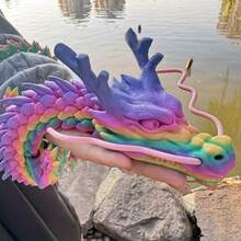 3D Printed Dragon Model For Valentine's Exchange Toy,Valentine Party Favor, Prize Supplies, 1 Count Creative Desktop Decoration, Dragon Model Ornament, 3d Printed Fidget Toys,Office Desktop Decoration, Perfect Holiday Gift,Easter Egg Gifts,3d Printed Stuff - Red Blue - View 10