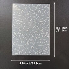 Extra Large Embossed Texture Mold, Geometric Pattern, Constellation, Cosmic, Ocean, Summer Elements, Raindrop Texture Embossing Folder For DIY Scrapbooking, Greeting Cards, Background Textures - Large 2D - View 27