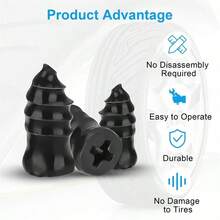 1 SET 100pcs Screw In Tire Repair Plugs Tire Screw Plug Repair Kit, 3 Sizes Of Repair Rubber Nail For Car Motorcycle Truck Tire Puncture Repair  With Box And Screwdriver - / - Xem 7