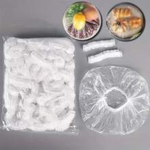 100 Transparent Food Preservation Bags, Disposable Design, Can Be Used At Any Time, Suitable For Bowls, Plates, And Fruits Of Various Sizes, To Store Food In The Refrigerator And Prevent Dust - White - View 4