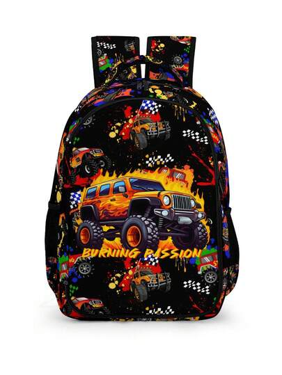 Kids' Fashion Large Capacity Multifunctional Backpack, Thick Padded Breathable Mesh Back, Soft Padding To Relieve Pressure, Well-Organized Interior Structure Suitable For School, Outdoor, Short Trips, A Perfect Gift For Children On Holidays And Birthdays
