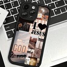 High-Quality Bamboo Black Love Scenery Illustration TPU Shockproof Full Coverage Protective Case, Compatible With Multiple  Models Including 16PROMAX, 11, 12, 13PROMAX, 14PROMAX, And 15 - Bamboo Black Love Scenery Illustration LB Phone Case. - màu đen - Xem 3