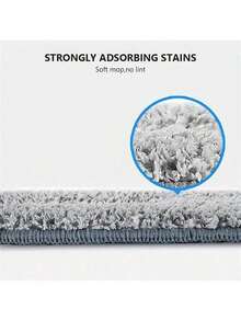 超细纤维拖把替换垫 – 可水洗、可重复使用的拖把头，适用于平整的地砖。干湿两用，有效除尘。易于安装的拖把布，适用于家庭和办公室清洁工具及清洁用品。 - 灰色[加厚款] - 查看 8