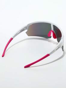 1副男士塑料运动骑行装饰时尚眼镜，适合日常佩戴、摄影、购物、骑行、滑雪等。 - 紅色 - 查看 3