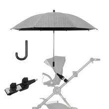 1pc Universal Baby Stroller Sunshade Umbrella, Toddler Tricycle Pushchair Sun/Rain Cover, Baby Strolling Essential - Multicolor - View 11