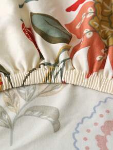 1/4pcs Printed Elastic Chair Cover, Polyester Fiber Chair Cover, Hotel Home Chair Cover - Apricot - View 5