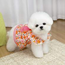 New Arrival Pet Shirt, Dog Clothes Flare Sleeve, Dog Dress, Cat Floral Shirt, New Spring/Summer 26 Large Flower Leash Dress, Cat Clothes Spring/Summer New, Small Animal Clothes, Polka Dot Fashion Suspender Dress, Princess Dress, Cat Clothes Jumpsuit Dress - Green - View 10