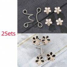 2/4/6Sets Jeans Waist Adjuster Buckle Waist Tightening Tool Elastic Button Waistband Size Adjustable Tightening Accessory - A - View 22