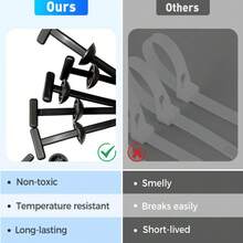 30/50/100pcs Nylon Universal Tie Wraps With Buckle, Buckle Tie Wraps, Multi-Purpose Plastic Tie Wrap Fasteners Tool Suitable For Car Daily Maintenance - A - View 3