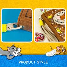 TOM AND JERRY. 1Pc Tom And Jerry Sticky Felt Notebooks, Tom Cat, Jerry Mouse, Spike Dog Classic Childhood Animation Characters Cover Notebook, Cartoon And Crafts Novelty Brochure Christmas Gifts For Fans, Family, Friends, Adults In Office, Students Back To School[Officially Licensed] - Multicolor - View 9