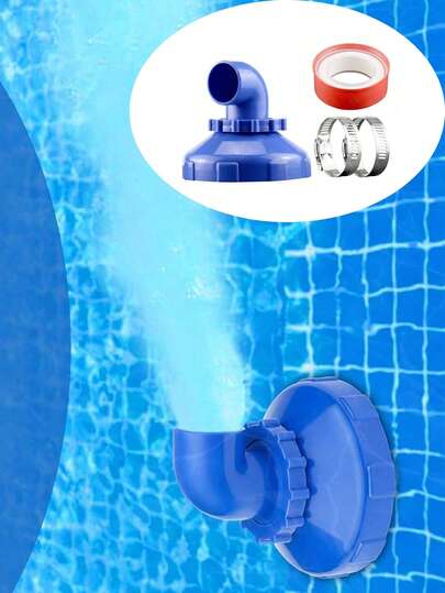 2 Pcs Plastic Blue Pool Jet Nozzle Portable Outdoor Swimming Pool Replacement Spout Parts Reusable Pool Replacement Nozzles 360 Degree Rotating For Pool Filling Summer Garden Yard