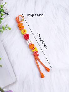 1pc Customized Name Keychain - Eye-Catching Acrylic Bead Pendant, Cute Daily Bag Accessory, Customizable Birthday Gift - Customized Pendants - View 7