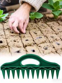 2Pcs Small Garden Spacer Aid For Planting Seeds, Laying Out Ideally Straight Spaced Rows. The Tool Is 12 Inches Long And Can Be Drilled 12 Holes At A Time - A - View 1