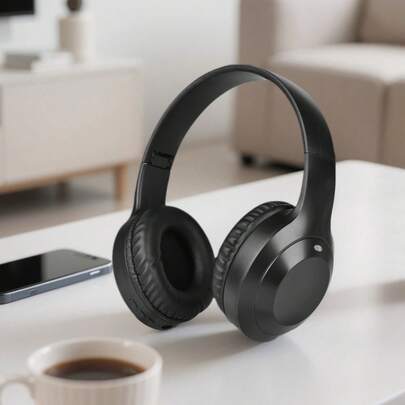 可折叠无线耳机，带麦克风，HIFI立体声沉浸式音质，可充电电池，兼容手机、电脑，适合游戏、音乐、运动，礼品之选。