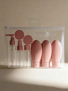 Refillable Travel Bottle Set, Spray, Lotion, Shampoo, Body Wash, Tube, Cosmetic Empty Liquid Containers, Portable Tools, Travel Bottles Suitable For Bathroom, Travel, Outdoor, Business, Leak-Proof Dispensing Bottles - Multicolor - View 1