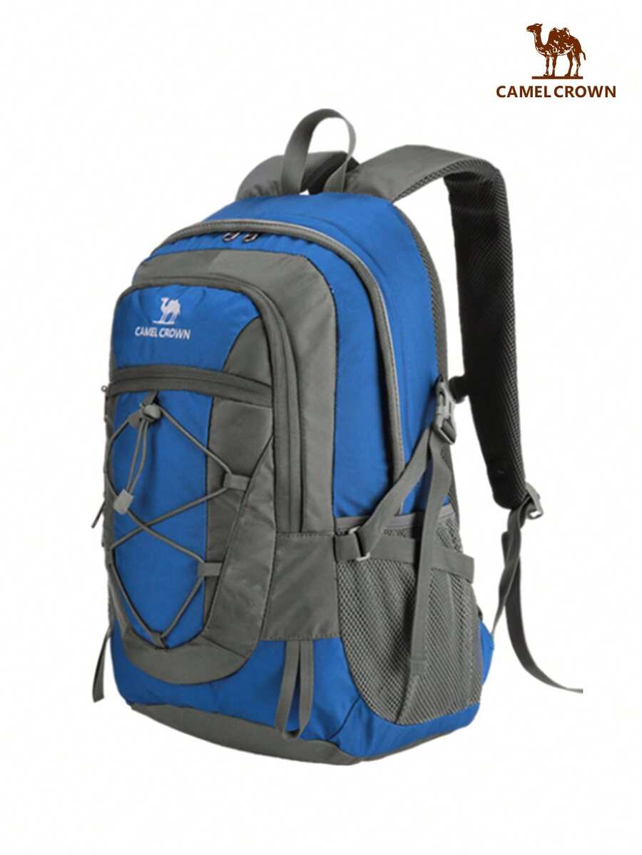 CAMEL CROWN Unisex Outdoor Hiking Backpack, Travel Trekking Sports Casual Student Shoulder Bag, New Design - Royal Blue - View 1