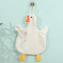 Kitchen Hand Towel, Quick-Drying, Hanging Hand Towel Kitchen, Bathroom, And Bedroom, Cleaning Supplies, Home Gadgets, 1 Piece, Cartoon Goose Hand Towel, Duck, Highly Absorbent - White - View 9