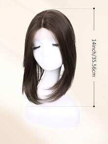 Pieza de cabello sintético de 14 pulgadas 4x1 con mejora de encaje frontal FUTURA con capas de fibra KANEKALON, adecuado para cabello ralo, pieza de cabello para mujeres - Multicolor - Ver 8