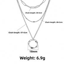 1pc Minimalist Mobius Necklace, S925 Silver Infinity Loop Pendant, Women Clavicle Chain, Fashionable Daily Accessory - Gold - View 8