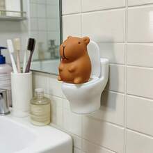 Capybara Toilet Decoration, Cute And Fun Bathroom Decor, Helps Relieve Boredom And Stabilize Emotions - 1 Kabibala Item - View 1
