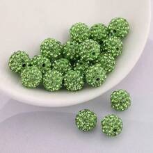 100颗10毫米陶瓷水钻珠，DIY手链项链饰品配件 - 100顆滿鑽陶泥珠 - 查看 9