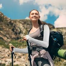 1 pieza Mangas de brazo de seda de hielo con protección UV, uso conveniente, aplicable en múltiples escenarios, de moda y elegante - multicolor - Ver 10