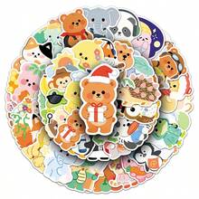 50PCs Waterproof Vinyl Doodle Animals Stickers - Cute Cartoon Patterns, Suitable For Notebooks, Water Bottles, Skateboard, Helmet, Scrapbooks, Etc. - Single Piece - View 10