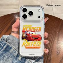 Miniso 迪士尼汽车总动员闪电麦昆锈蚀防锈膏设计手机壳，适用于iPhone 17/17 Pro/17 Pro Max/17 Air/16/15/14/13/12/11/X系列，iPhone 17 Pro Max手机壳，iPhone 17 Pro手机壳，iPhone 17手机壳，圣诞礼物，女朋友 - 無色 - 查看 1