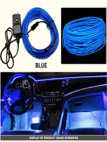 157in/400cm Car Ambient Lighting LED Strip, Automatic Control Lighting Strip For Car Dashboard And Door, Suitable For Car Party, DIY Living Room And Bedroom Ambient Lighting, USB Powered, Button Control - 1PC - View 18