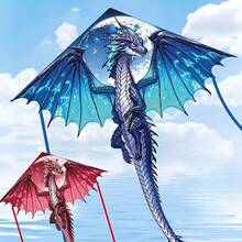 2026 Spring Vivid Scale Dragon Kite With Line, Outdoor Beach Park Entertainment Kite - Red - View 4