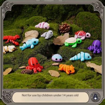 2/10/20/40 piezas Adornos decorativos articulados impresos en 3D de PLA para jardín al aire libre, micro paisaje de musgo, acuario y bonsái