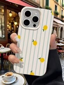 1个白色条纹柠檬极简全包覆TPU防震手机壳，兼容苹果17、16、15、14、13、12、11 Pro Max、Air和Series系列 - 彩色 - 查看 5