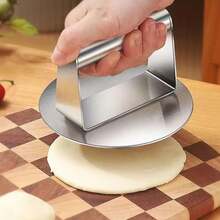 Prensa de Acero Inoxidable para Hamburguesas, Molde Circular para Carne, Accesorios de Cocina para Carnes Frías BN4T - 1 pieza - Ver 4