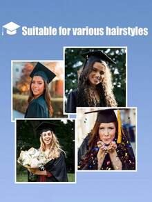1pc/2pcs Graduation Cap Headband, Protects Your Graduation Cap, Upgraded Hat Accessory, Perfect Gift For Graduates To Give To Girls - A - View 9